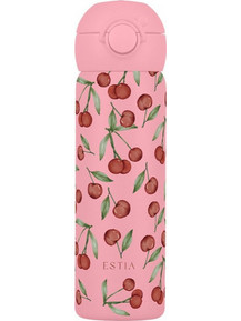 Estia Handy Bottle Save The Aegean Cherry Rose Παιδικό Παγούρι Θερμός Ανοξείδωτο BPA Free Ροζ 470ml