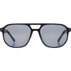 Enzo 6502 C1 Ανδρικά Γυαλιά Ηλίου Aviator Κοκάλινα Μαύρα με Μαύρο Φακό
