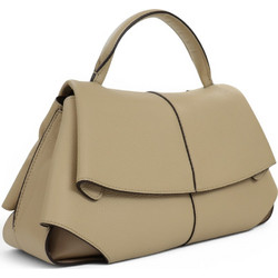Passaggio Leather Γυναικείο Τσαντάκι Χειρός Δερμάτινο Μπεζ 5028-KR-03