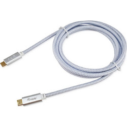 Equip 128360 Braided USB-C to USB-C 100W 3m White
