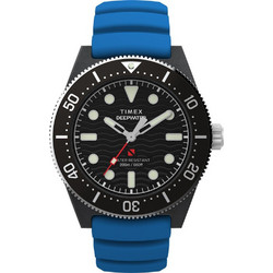 Timex Ανδρικό Ρολόι με Μπλε Καουτσούκ Λουράκι TW2Y02500