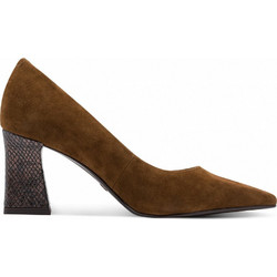 Tamaris Γόβες Suede με Χοντρό Ψηλό Τακούνι Καφέ 1-22427-43-392