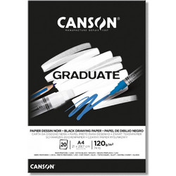 Canson Graduate Μπλοκ Σχεδίου A4 120gr/m² 20 Μαύρα Φύλλα