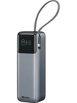 Sandberg 421-31 Power Bank 27000mAh 240W με Ενσωματωμένο Καλώδιο USB-C Power Delivery Grey