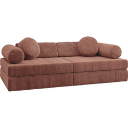 PoliHome Adell Τριθέσιος Καναπές Κρεβάτι Rusted 130x65x43cm 163049869