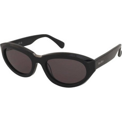 Max Mara MM0203 01A Γυναικεία Γυαλιά Ηλίου Οβάλ Κοκάλινα Μαύρα με Καφέ Φακό
