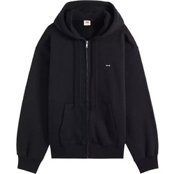 Levi's Γυναικεία Ζακέτα Φούτερ Μακριά με Κουκούλα και Φερμουάρ Μαύρη 0082L-0000
