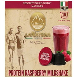 La Natura Lifestyle Κάψουλες Διάφορα Ροφήματα Raspberry Protein Shake Συμβατές με Μηχανή Dolce Gusto 16τμχ