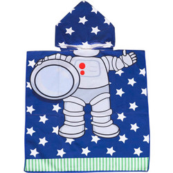 QueenMother Astronaut Παιδικό Πόντσο Θαλάσσης Microfiber Μπλε 59x59cm PNC05