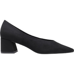 Corina Γόβες Suede με Χοντρό Χαμηλό Τακούνι Μαύρες M6665