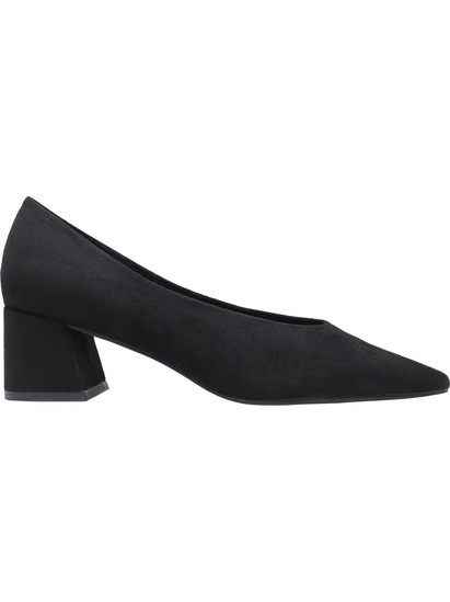 Corina Γόβες Suede με Χοντρό Χαμηλό Τακούνι Μαύρες M6665