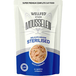 Wellfed Mousselen Sterililised with Duck & Shrimps 40gr
