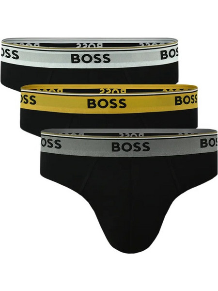 Hugo Boss Ανδρικά Σλιπ Βαμβακερά Μαύρα 3Pack 50554683-007