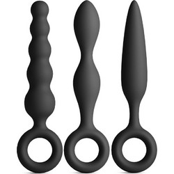 NS Novelties Renegade Trio Πρωκτικές Σφήνες Μαύρες 3τμχ 657447112355