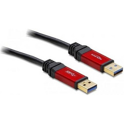 DeLOCK 82745 Καλώδιο USB-A Male 3.0 to USB-A Male 2m Black Red