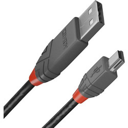 Lindy 36725 Καλώδιο USB-A Male 2.0 to USB-B Male 5m Black
