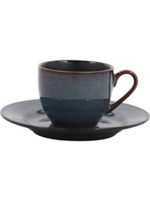 PortoFino Φλιτζάνι Espresso & Ελληνικού Καφέ Πορσελάνης Μπλε 100ml 25.052.17