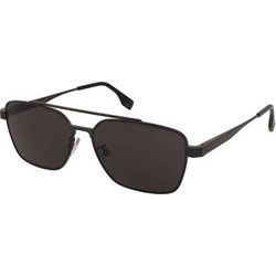 Fendi FE40211U 12A Ανδρικά Γυαλιά Ηλίου Τετράγωνα Μεταλλικά Μαύρα με Μαύρο Φακό