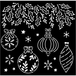 Stamperia Στένσιλ Σχέδια Christmas Balls 18x18cm KSTDQ106