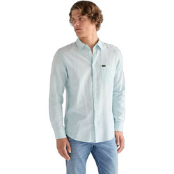 Wrangler Ανδρικό Πουκάμισο Βαμβακερό Μακρυμάνικο Κανονική Γραμμή Γαλάζιο 112378029