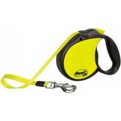 Flexi New Neon Πτυσσόμενο Λουρί Σκύλου έως 65kg 5m Μαύρο Κίτρινο