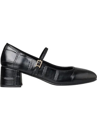 Envie Shoes Γόβες με Χοντρό Τακούνι & Μπαρέτα Μαύρες E84-24368