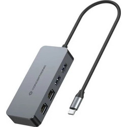 Conceptronic ABBY24G USB Hub 3.0 USB-C με 4 Θύρες USB-A / Ethernet