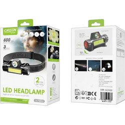 Green Lyca GL70337 Φακός Κεφαλής Led