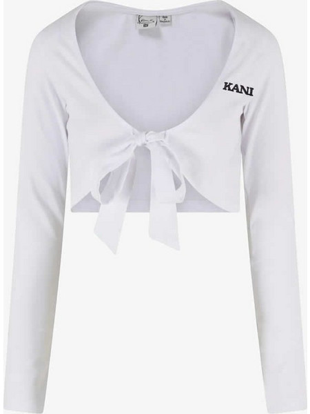 Karl Kani Γυναικείο Καλοκαιρινό Crop Top Λευκό KW241-045-1