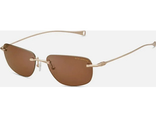 Dita DLS120 A01 Ανδρικά Γυαλιά Ηλίου Ορθογώνια Μεταλλικά Χρυσά με Καφέ Φακό