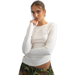 Topshop Γυναικείο Χειμερινό Top Ριπ Λευκό 31001439