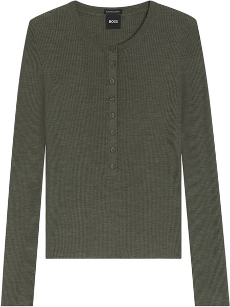 Hugo Boss Γυναικείο Χειμερινό Top Ριπ Χακί 50563403-308