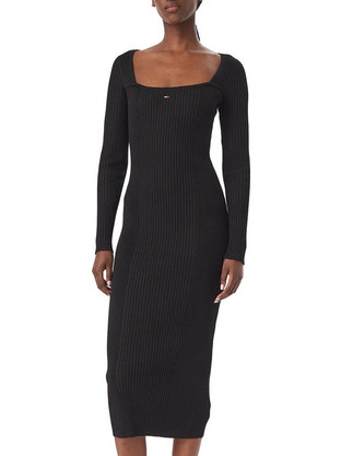 Tommy Jeans Midi Καθημερινό Φόρεμα Ριπ Μαύρο DW0DW23329BDS