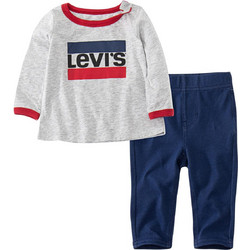 Levi's Βρεφικό Σετ για Αγόρι Χειμωνιάτικο Γκρι Κόκκινο Navy Μπλε NP36514-G2H