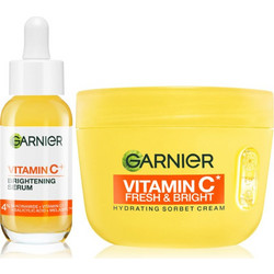 Garnier Vitamin C Fresh & Bright Sorbet Cream 85ml + Serum 30ml