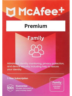 McAfee Premium Family για Unlimited Συσκευές και 1 Έτος Χρήσης (Ηλεκτρονική Άδεια)