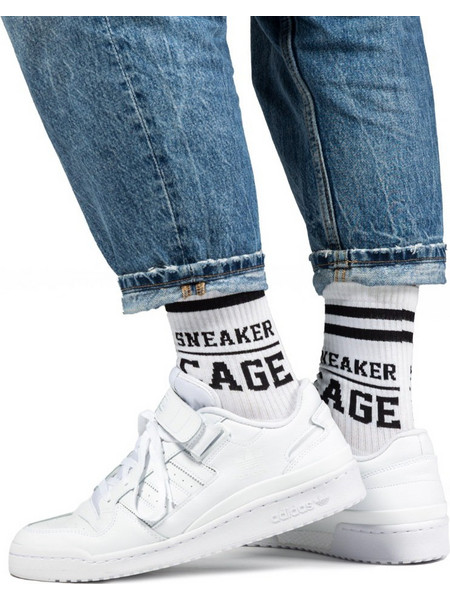 Sneaker Cage Sneaker Cage Ανδρικές Κάλτσες Ψηλές με Σχέδια Λευκές 219USK-113