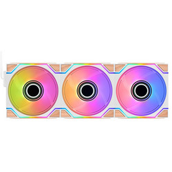Thermaltake Swafan 120 EX Infinity Wood Case Fan 120mm ARGB με Σύνδεση 3-Pin 4-Pin PWM 3τμχ Snow