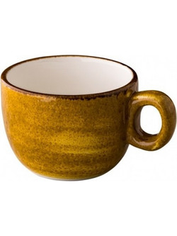 Jersey Σετ Φλιτζάνια Espresso Ελληνικού Καφέ & Τσαγιού Πορσελάνης Πορτοκαλί Κίτρινα 160ml 6τμχ QU96553
