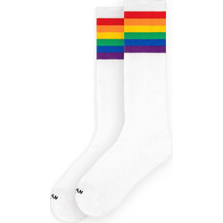 American Socks Rainbow Pride Ανδρικές Κάλτσες Ψηλές με Σχέδια Λευκές AS190