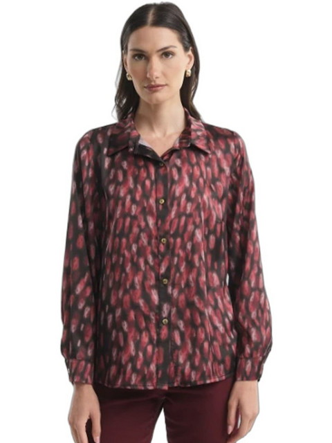 Fibes Fashion Μακρυμάνικο Γυναικείο Πουκάμισο Μαύρο 03-7518N