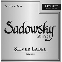Sadowsky Silver Label Σετ 5 Χορδές Ηλεκτρικού Μπάσου Pure Nickel 45-130T"