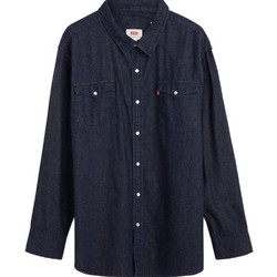 Levi's Ανδρικό Πουκάμισο Τζιν Μακρυμάνικο Κανονική Γραμμή Overshirt Navy Μπλε 57423-0004