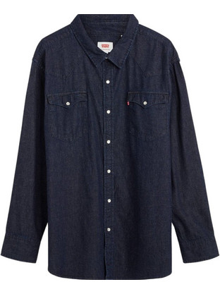 Levi's Ανδρικό Πουκάμισο Τζιν Μακρυμάνικο Κανονική Γραμμή Overshirt Navy Μπλε 57423-0004
