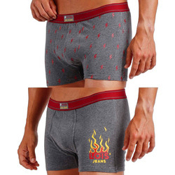 Admas Lois Jeans Ανδρικά Μποξεράκια Σετ 2Pack Ανθρακί