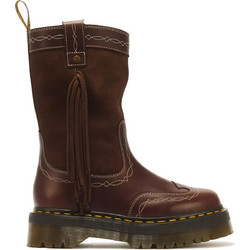 Dr. Martens Γυναικεία Μποτάκια Αστραγάλου Δερμάτινα Καφέ με Χοντρό Χαμηλό Τακούνι 43175200-00K5