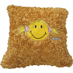 Komvos Smiley Face Παιδικό Διακοσμητικό Μαξιλάρι Καφέ 45x45cm