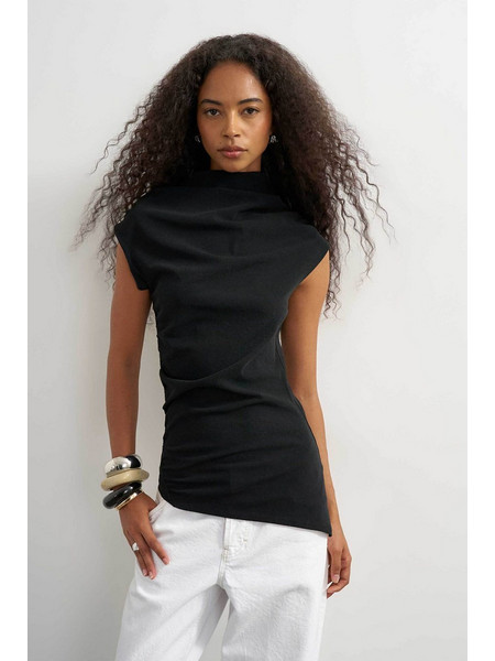 Topshop Bellis Γυναικείο Καλοκαιρινό Top Μαύρο 31002216