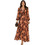 Benissimo Maxi Βραδινό Φόρεμα Floral Σοκολατί 272892219