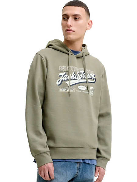 Jack & Jones Ανδρικό Φούτερ με Κουκούλα & Τσέπες Πράσινο Mint 12299467